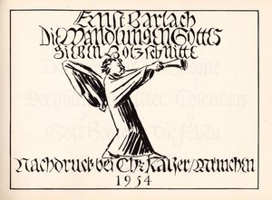 De Veranderingen van God - Titelpagina door Ernst Barlach